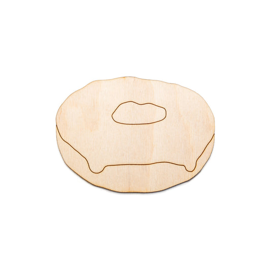 Donut Plain-Side View-Wood Cutout-Blank Donut Wood Decor-DIY Desserts And Pastries-Various Sizes-Donut Party Decor-Food And Desserts Cuts