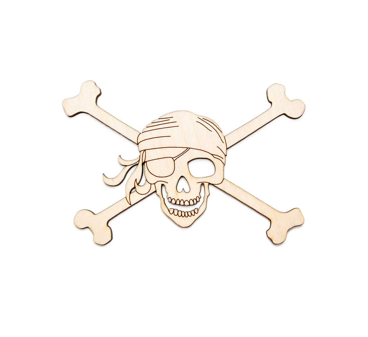 Pirate Skull & Cross Bones Wood Cutout-Pirate Theme Decor-Various