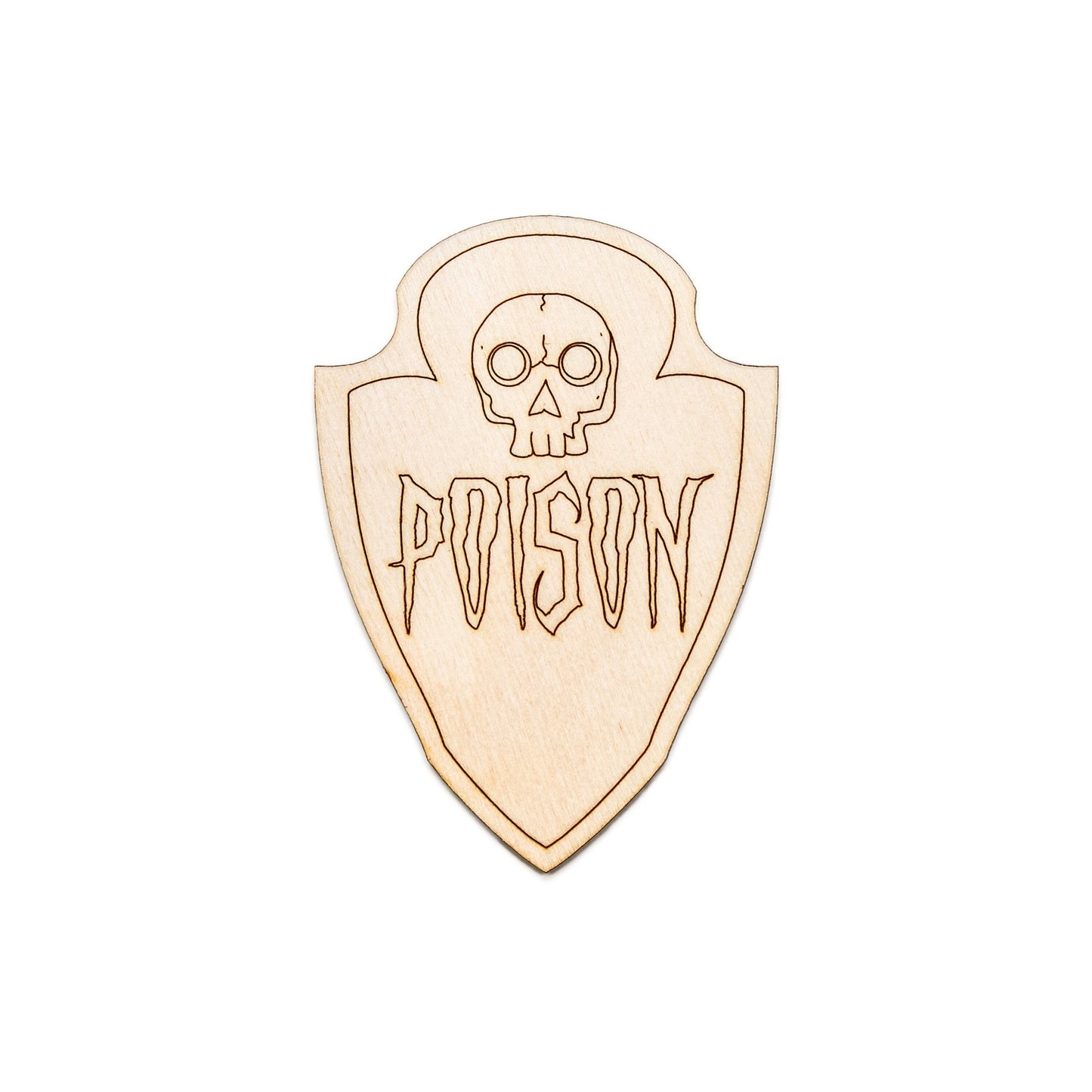 Skull Poison Sign-Detailed Wood Cutout-Spooky Sign Decor-Various Sizes-DIY Crafts-Gothic Party Decor-Horror Theme Decor-Wicked Sign-Skulls