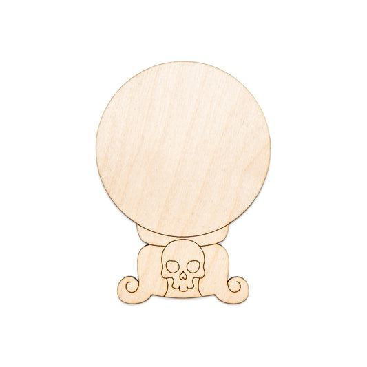 Crystal Ball-Wood Cutout-Magical Theme Decor-Various Sizes-Witchy Wood Decor-Wizard and Witches-Magic Crystal Ball With Skull-Spooky Decor