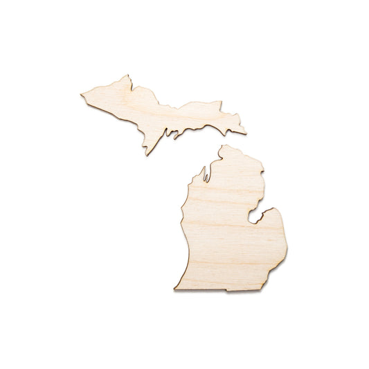 Michigan State-Blank Wood Cutout-Home State Wood Decor-USA Individual States-Various Sizes-DIY Crafts And Projects-Maps Decor-Unfinished