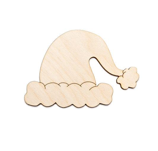 Santa Hat Wood Cutout-Holiday Wood Decor-Saint Nicks Hat-Various Sizes-DIY Holiday Crafts-Wood Hats And Caps-Christmas Home Decor-Winter