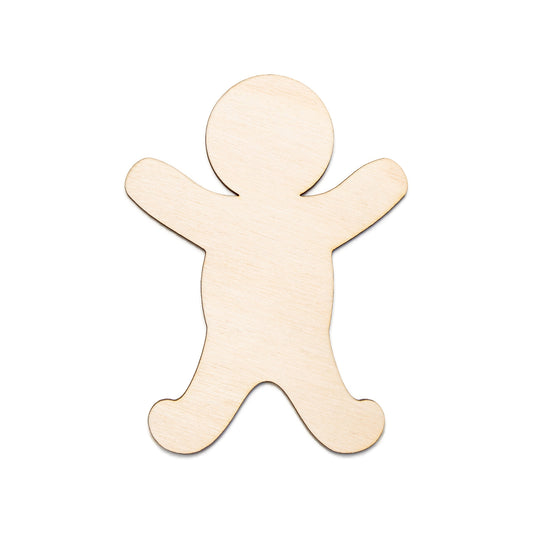 Blank Unfinished Wood Cutout-Gingerbread Man-Holiday Cookie Decor-Various Sizes-DIY Crafts-Christmas Wood Decor-Candy And Desserts Theme