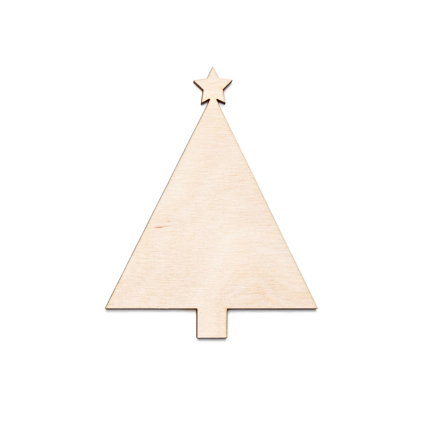 Triangle Tree With Star-Wood Cutout-Holiday Wood Decor-Christmas Tree-Holiday Crafts-Various Sizes-DIY Crafts And Projects-Trees And Stars