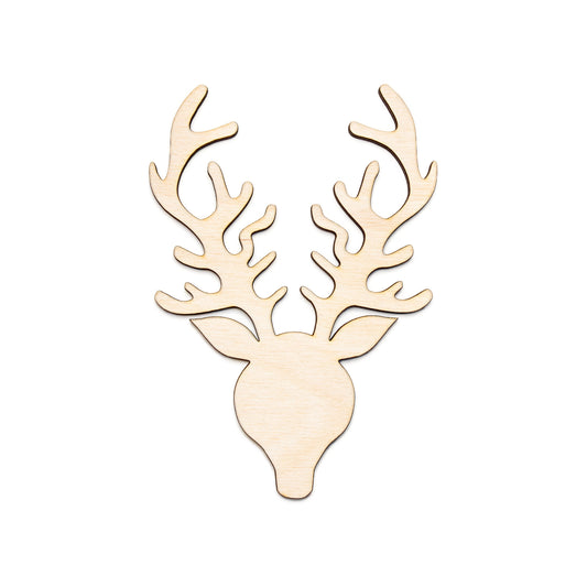 Deer With Antlers-Wood Cutout-Wildlife Wood Decor-Deer Head-Various Sizes-DIY Crafts-Deer's And Bucks-Antler Shapes-Forest Animals Decor