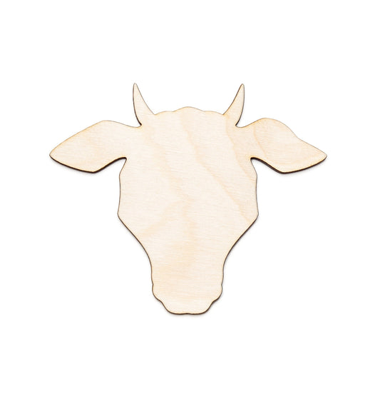 Cow Head Bull-Blank Wood Cutout-Farm Animals Wood Decor-Cow Sign-Various Sizes-DIY Crafts-Country Style Style Decor-Animal Shapes-Country