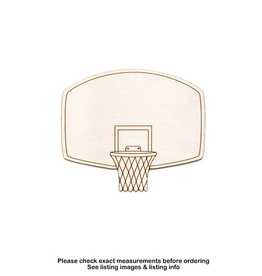 Basketball Back Board Round-Detail Wood Cutout-Sports Theme Decor-Gaming Wood Decor-Various Sizes-DIY Crafts-Party Crafts-Sports Sign-Hoops