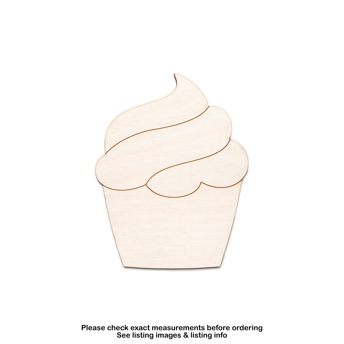 Cupcake Wood Cutout-Sweets And Desserts Theme Wood Decor-Party Crafts-Various Sizes-DIY Crafts-Frosted Cupcake decor-Food Shapes-Paintable