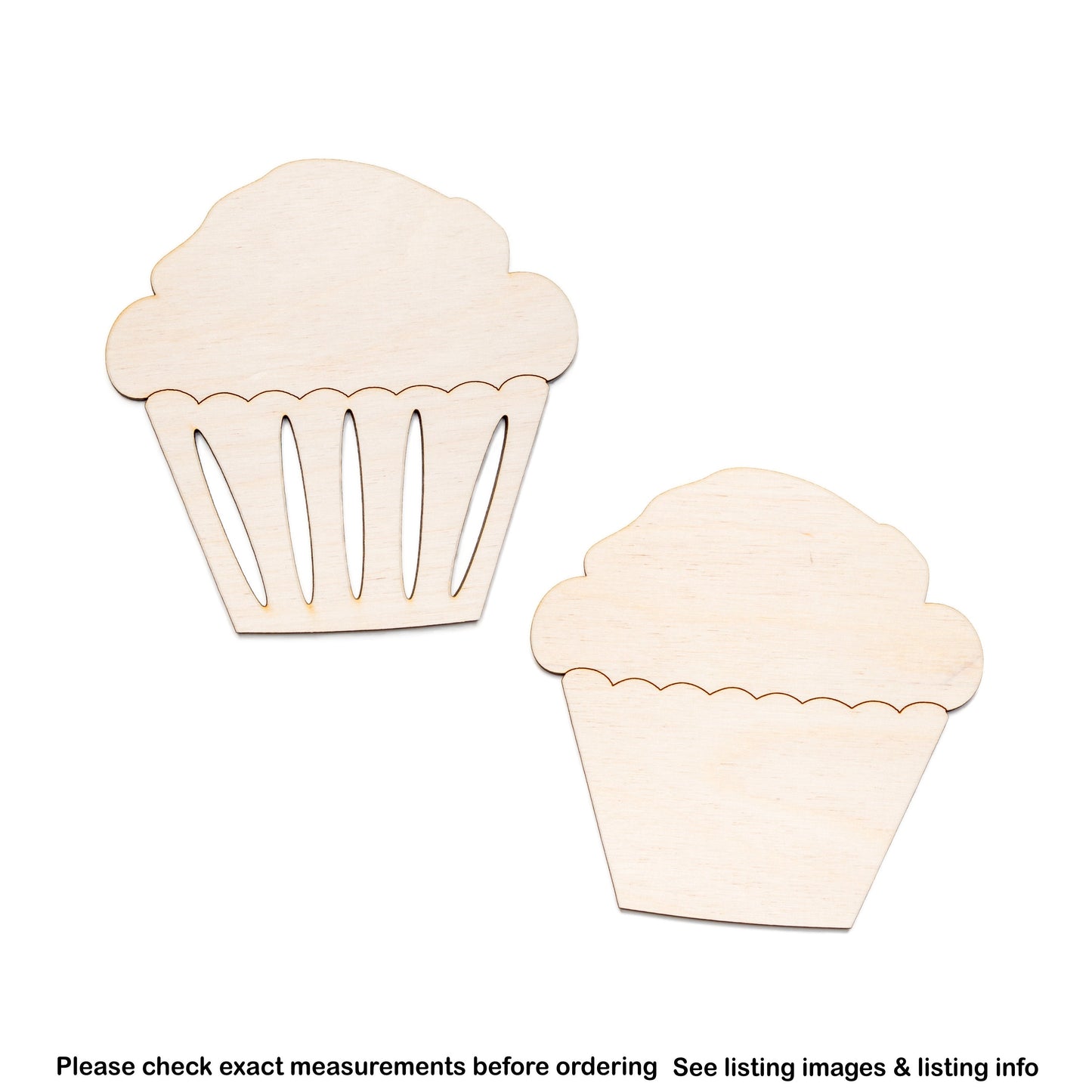 Muffin-Detail Wood Cutout-Two Design Options-Bakery Theme Decor-Muffins And Cupcakes-Various Sizes-DIY Crafts-Sweets And Desserts Theme Cuts