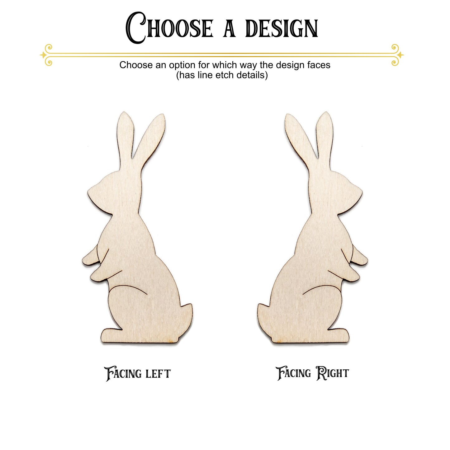 Rabbit-Standing-Wood Cutout-Bunnies And Animals-Spring Decor-Various Sizes-DIY Crafts-Unfinished Wood-Bunny Silhouette-Easter Wood Crafts