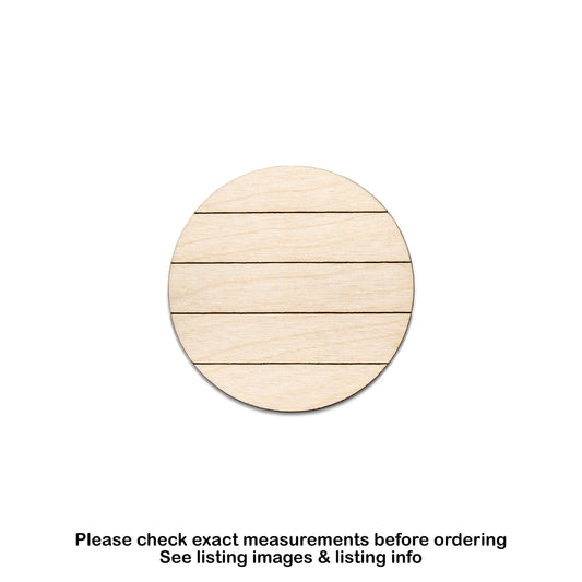 Circle-Shiplap Style-Wood Cutout-Line Etch Details-Faux Shiplap-Backing Board Style-Various Sizes-DIY Crafts-Unfinished Wood-Circle Shapes