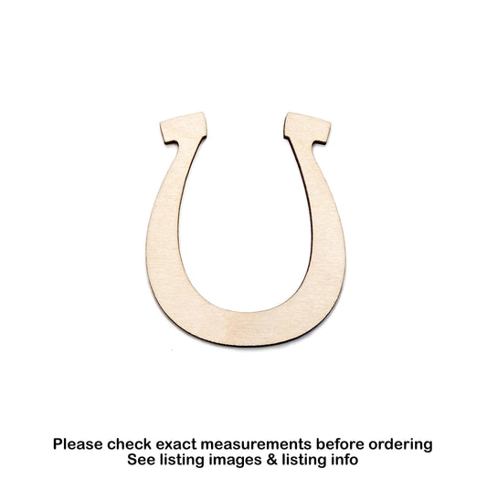 Horseshoe-Blank Wood Cutout-Luck Symbol Decor-Horse Theme Decor-Various Sizes-DIY Crafts-Unfinished Wood Horseshoe-Farm Theme Wood Decor