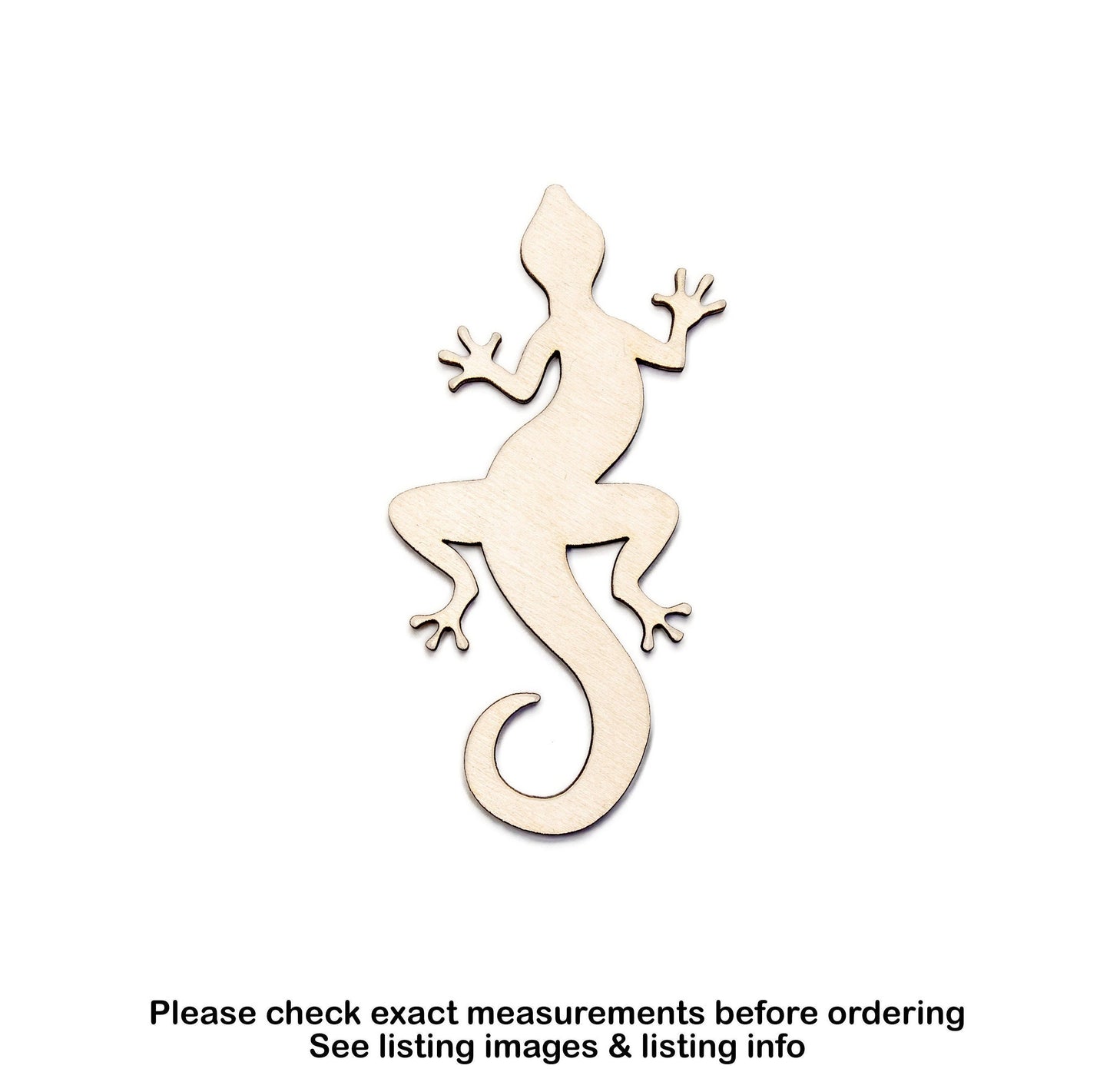 Tropical Lizard-Wood Cutout-Gecko-Tropical Reptiles-Various Sizes-DIY Crafts-Unfinished Wood-Rainforest Creatures-Blank Lizard Shape-Decor