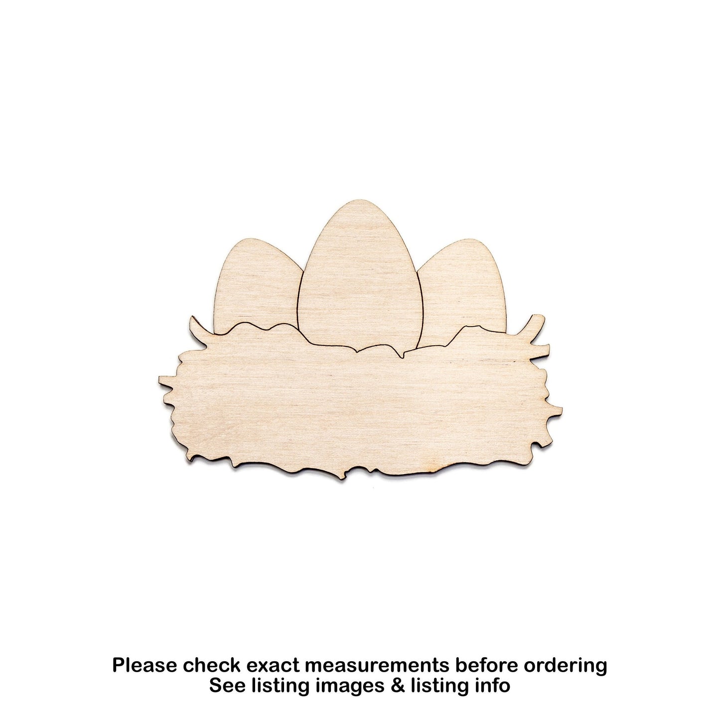 Birds Nest Wood Cutout-Nesting Decor-Spring Crafts-Various Sizes-DIY Crafts-Unfinished Wood-Bird Eggs-Nature-Wildlife Wood Cutouts-Nursery