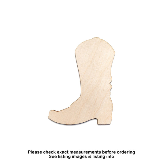 Cowboy Boot-Blank Wood Cutout-Western And Country Decor-Various Sizes-DIY Crafts-Unfinished Wood-Line Etch Details-Rodeo Theme Decor-Boots