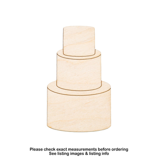 Three Tier Cake Wood Cutout-Wedding Cake Shapes-Various Sizes-DIY Crafts-Unfinished Wood-Cake Decorating Crafts-Events And Special Occasions